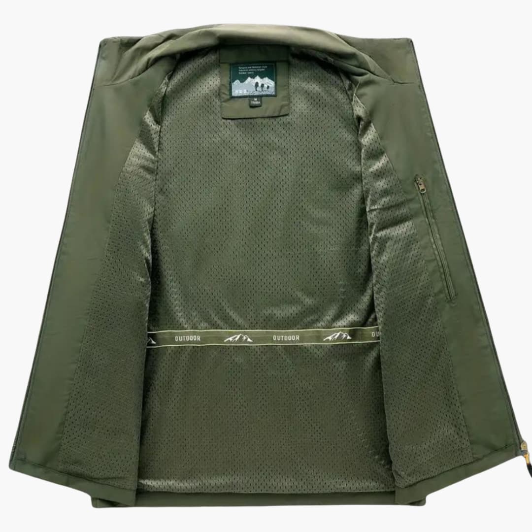 Herren Utility Weste mit Reißverschluss und mehreren Taschen
