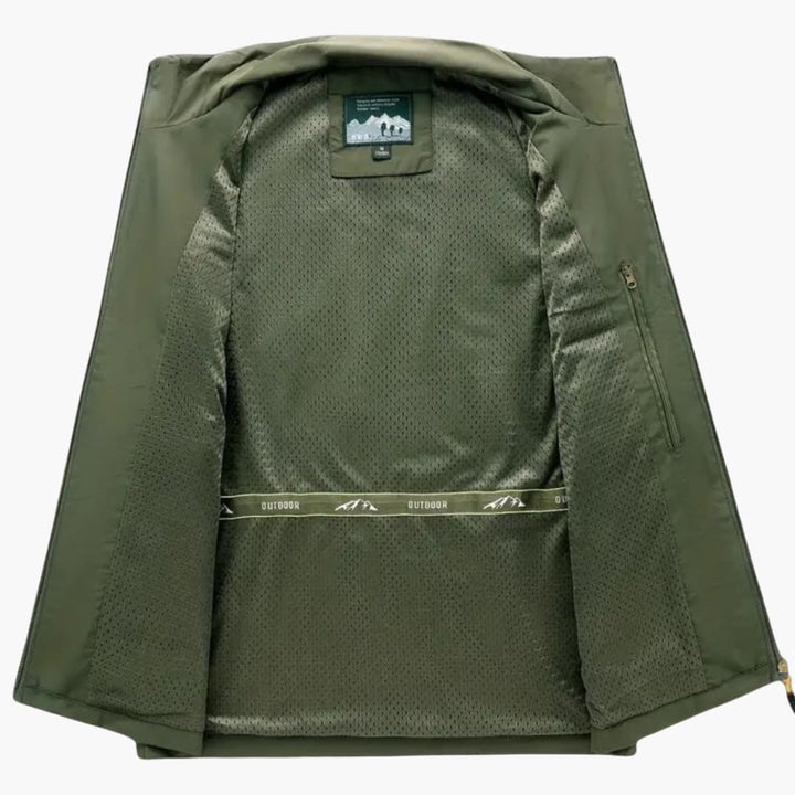 Herren Utility Weste mit Reißverschluss und mehreren Taschen
