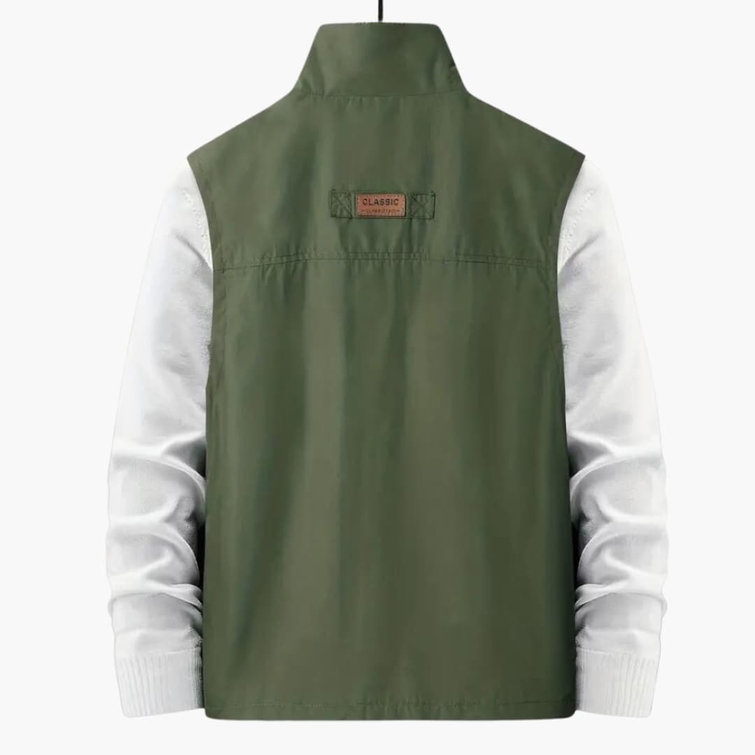 Herren Utility Weste mit Reißverschluss und mehreren Taschen