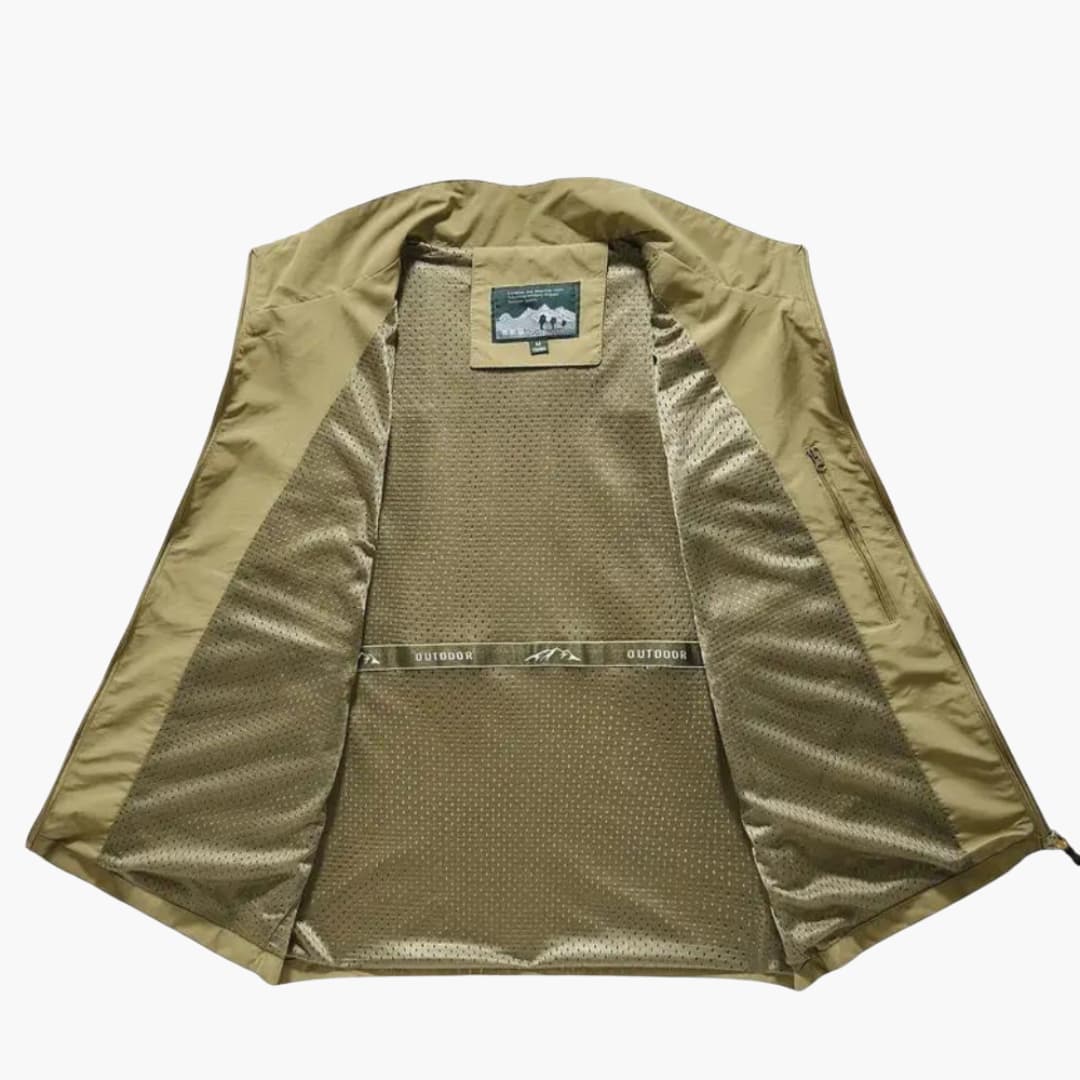 Herren Utility Weste mit Reißverschluss und mehreren Taschen