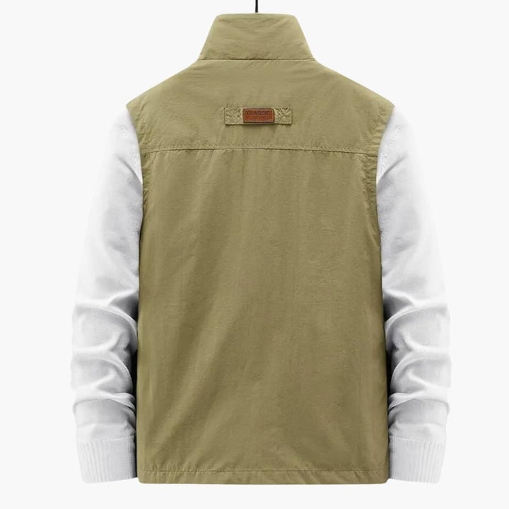 Herren Utility Weste mit Reißverschluss und mehreren Taschen