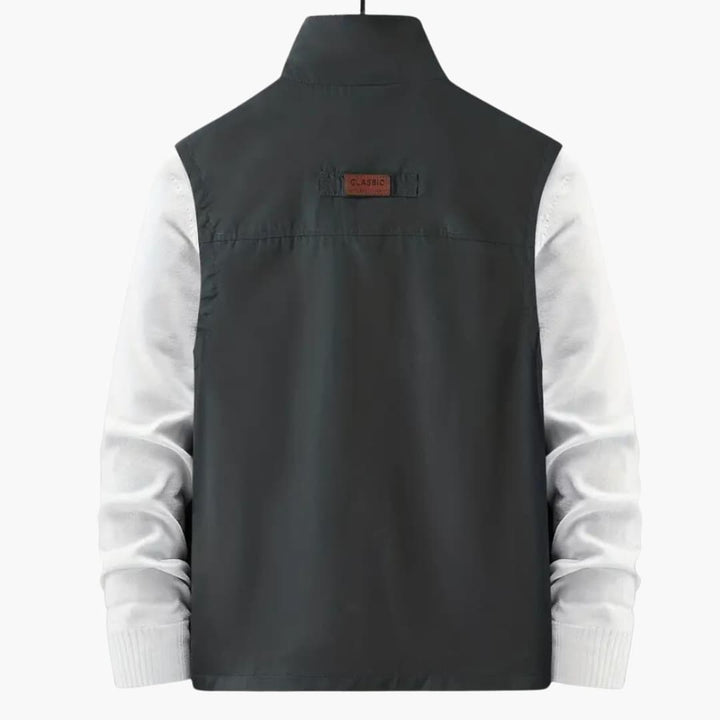 Herren Utility Weste mit Reißverschluss und mehreren Taschen