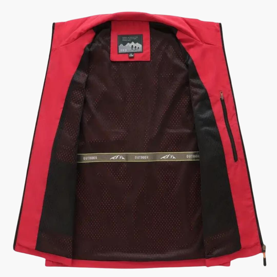 Herren Utility Weste mit Reißverschluss und mehreren Taschen