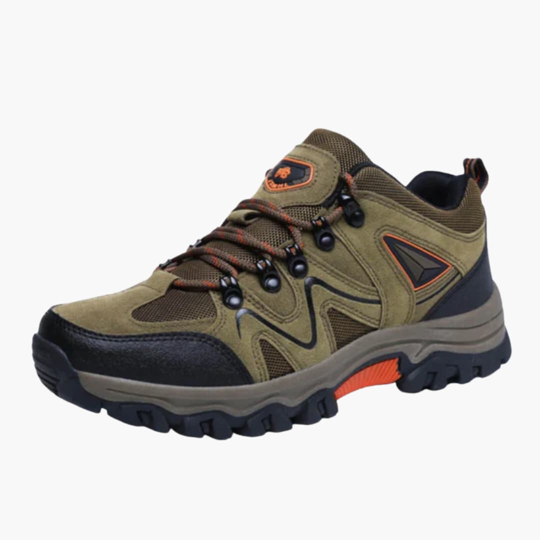 Herren-Wanderschuhe mit Schnürverschluss und strukturierter Außensohle