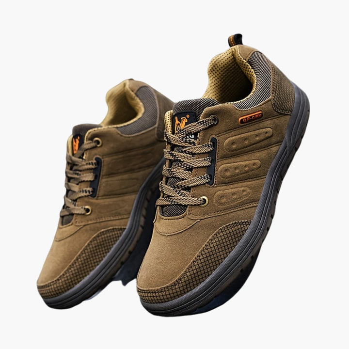 Herren-Wanderschuhe mit Schnürverschluss und strukturierter Außensohle