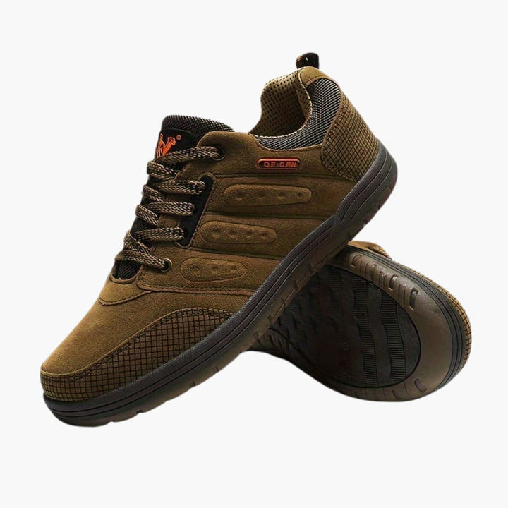Herren-Wanderschuhe mit Schnürverschluss und strukturierter Außensohle