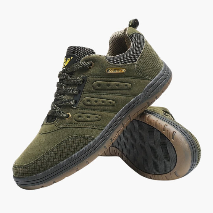 Herren-Wanderschuhe mit Schnürverschluss und strukturierter Außensohle