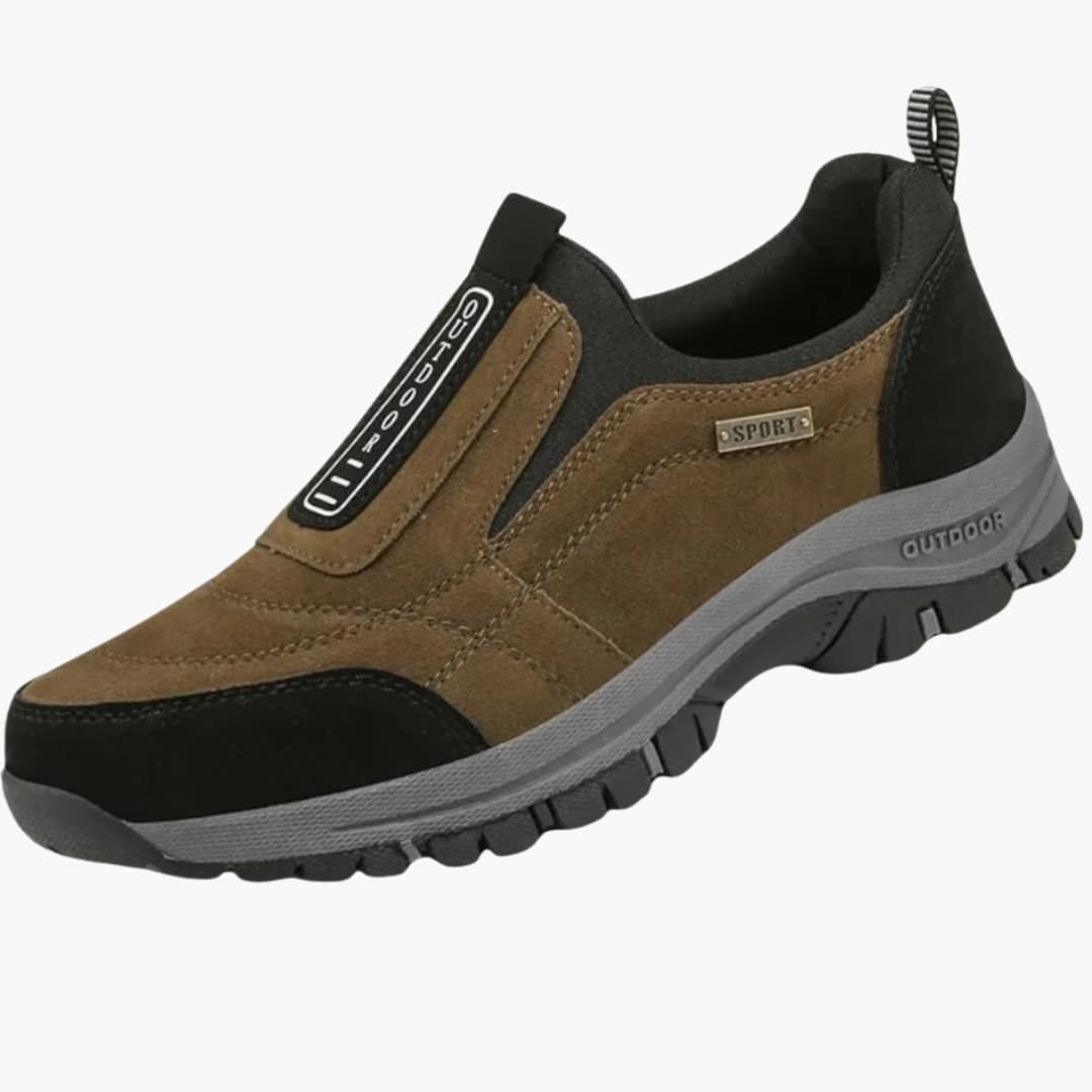Herren Wanderschuhe mit Slip-On-Design und strukturierter Sohle