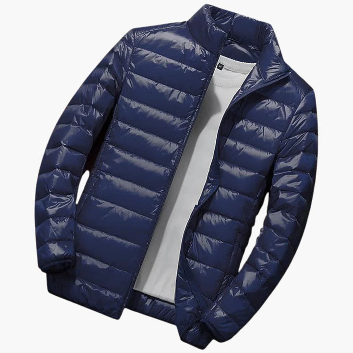Herren-Winterjacke mit Kapuze und Steppdesign
