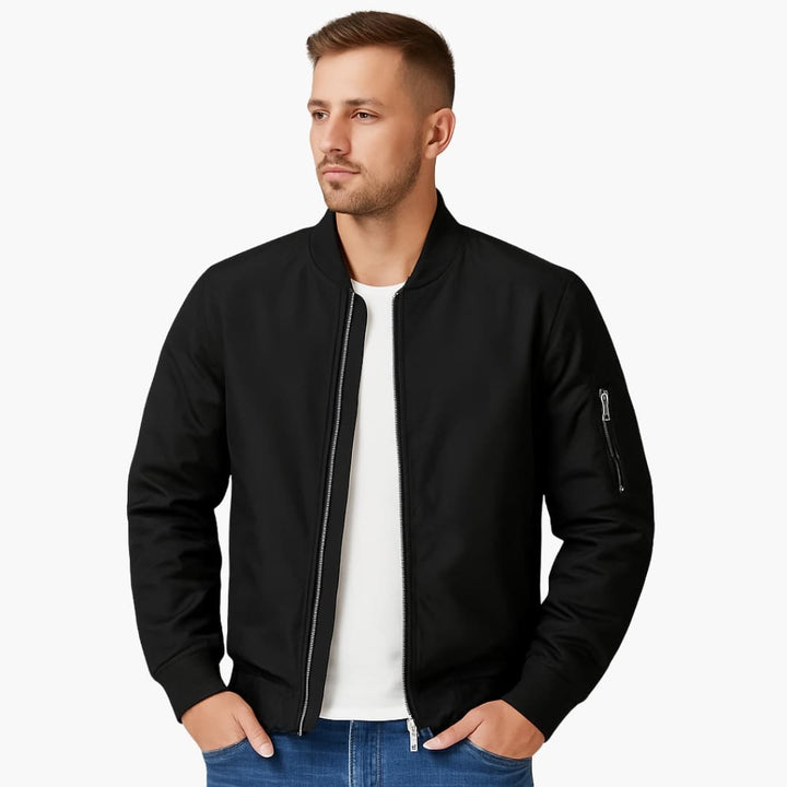 Herren Bomberjacke mit Rippbund