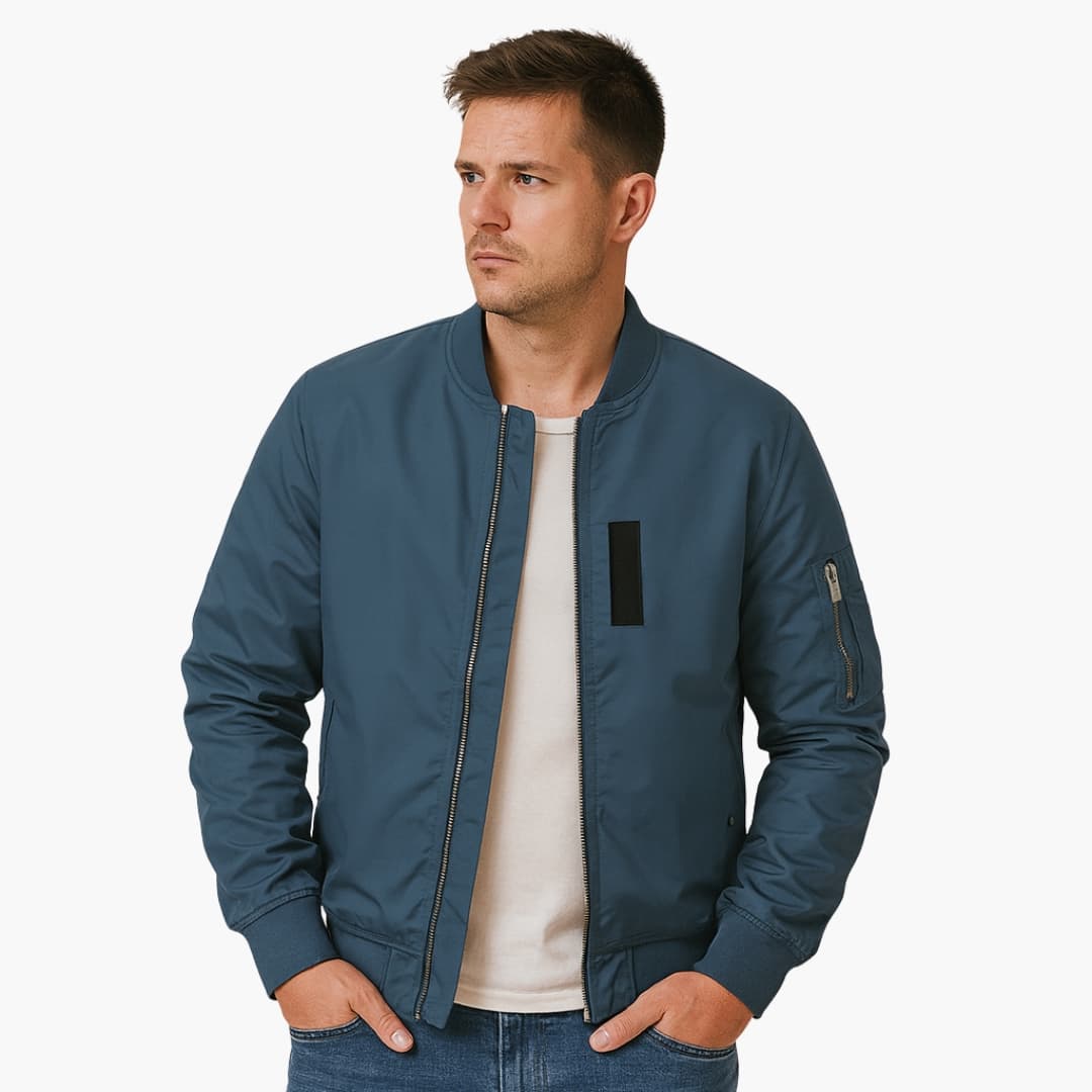 Herren Bomberjacke mit Rippbund