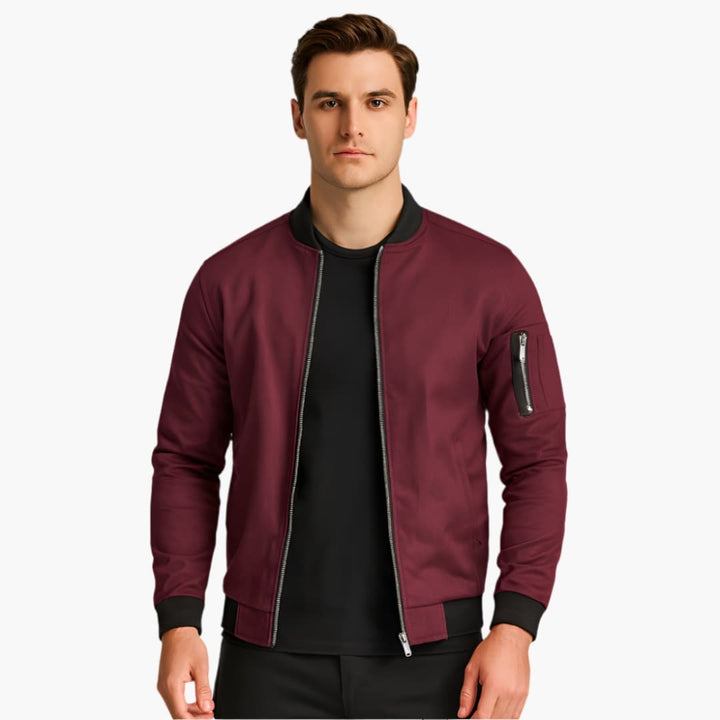 Herren Bomberjacke mit Rippbündchen