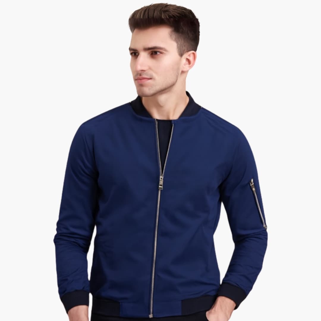 Herren Bomberjacke mit Rippbündchen