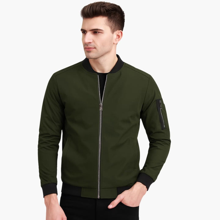 Herren Bomberjacke mit Rippbündchen