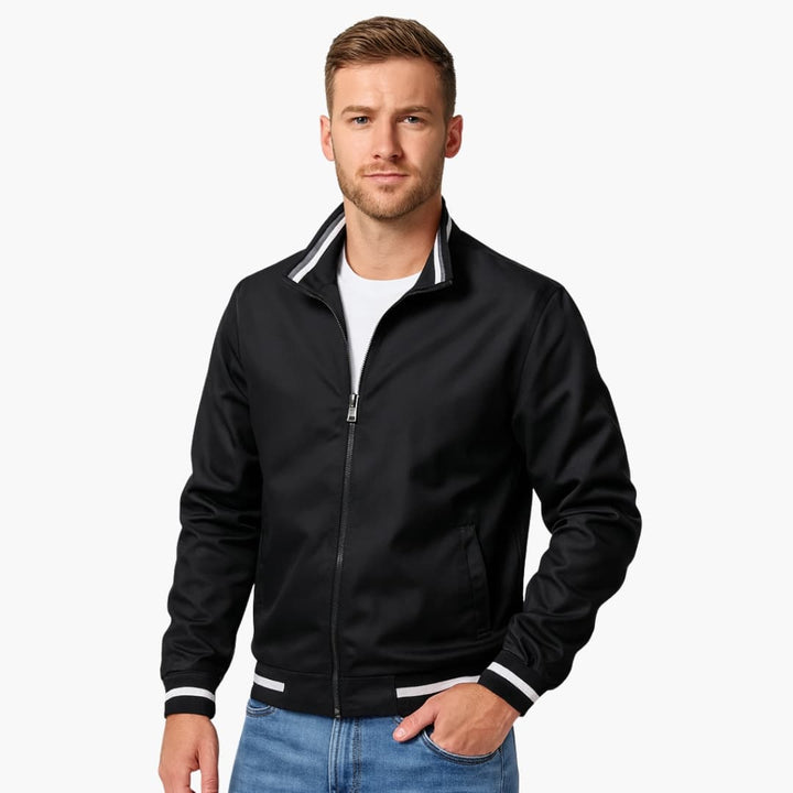 Herren Bomberjacke mit Gestreiften Details