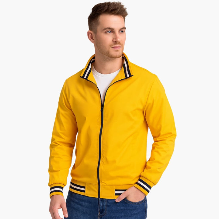 Herren Bomberjacke mit Gestreiften Details