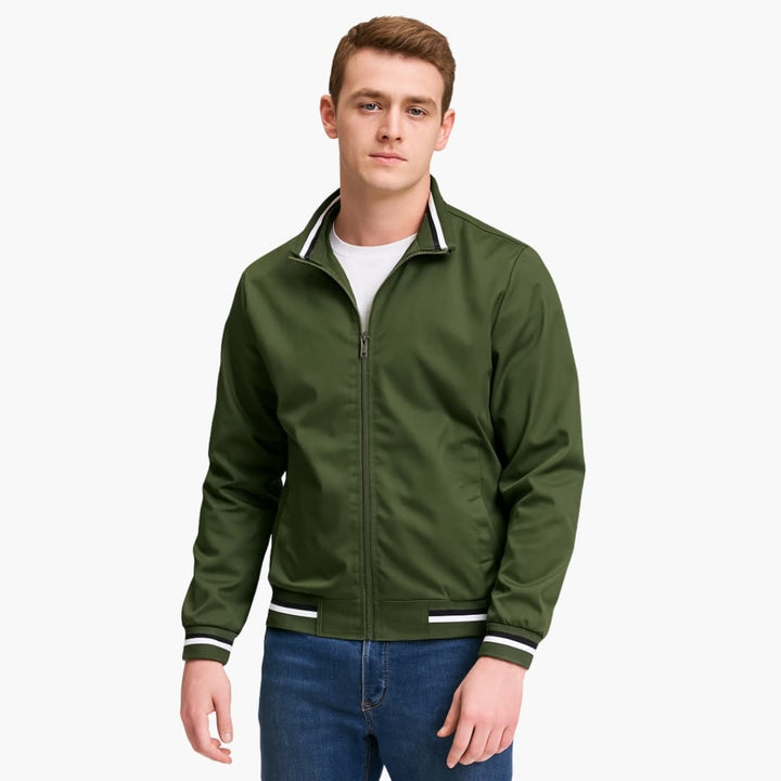 Herren Bomberjacke mit Gestreiften Details