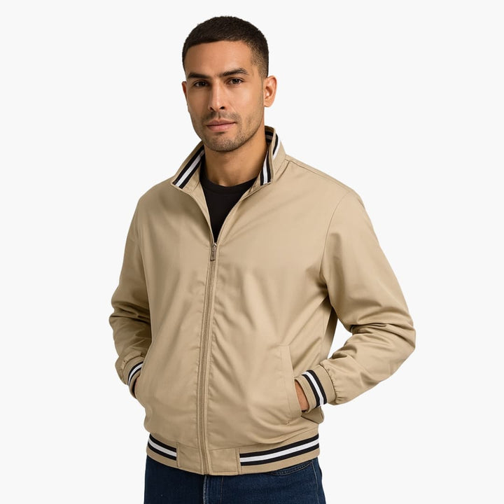 Herren Bomberjacke mit Gestreiften Details