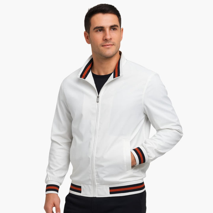 Herren Bomberjacke mit Gestreiften Details