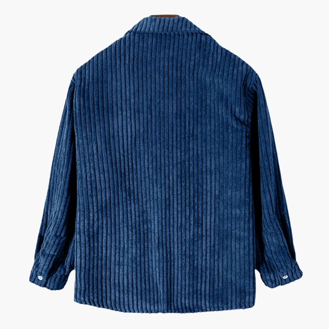 Herren Cord Overshirt mit Knopfleiste und langen Ärmeln