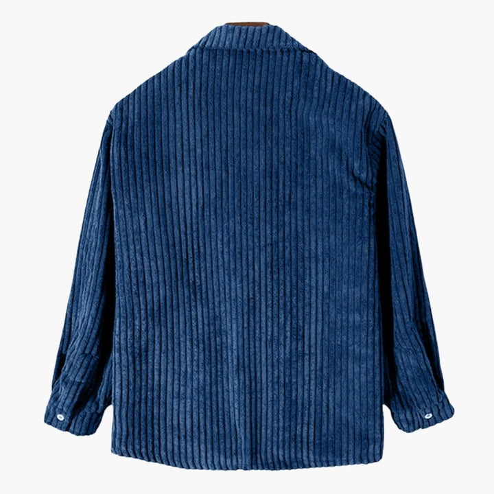 Herren Cord Overshirt mit Knopfleiste und langen Ärmeln