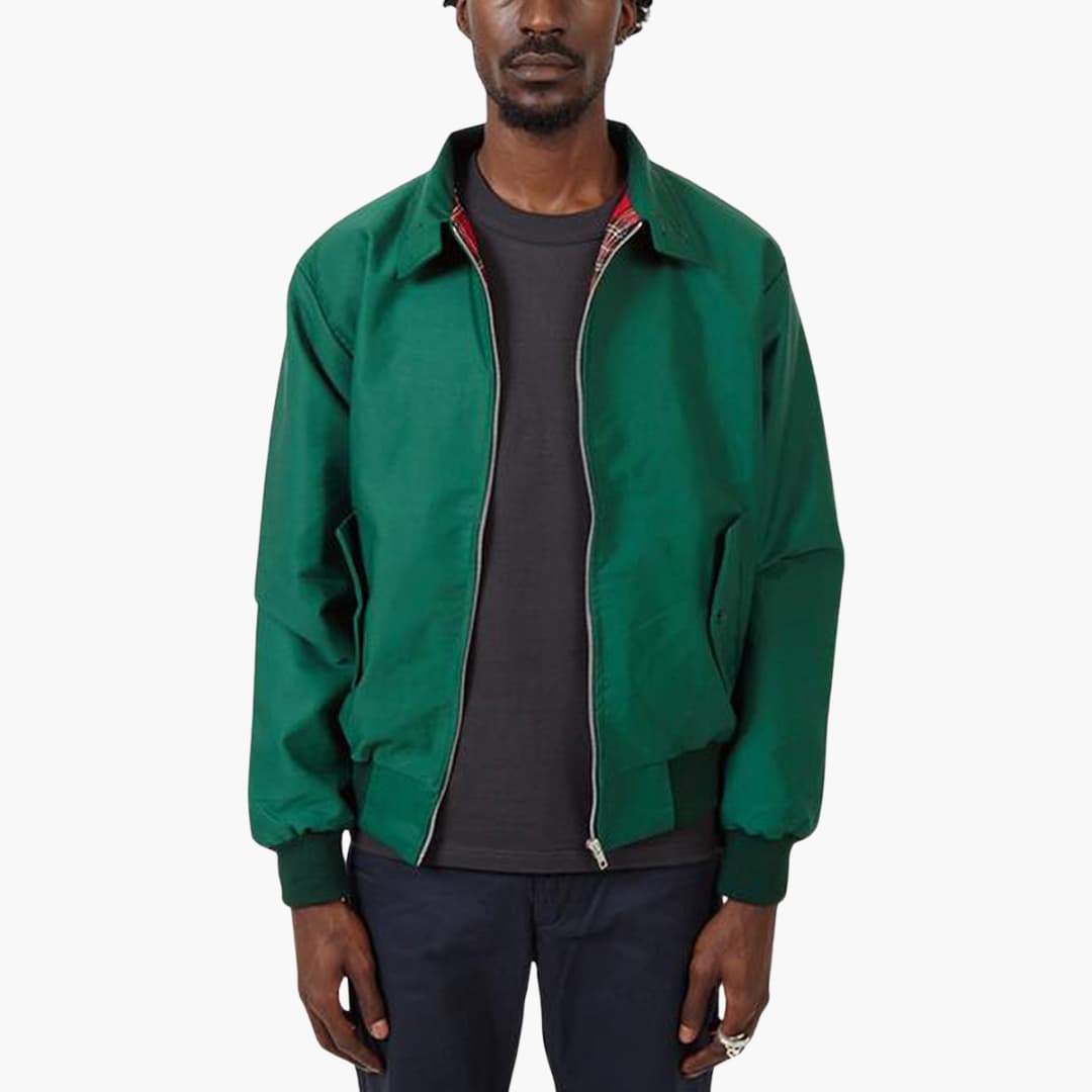 Klassische Herren Winterjacke mit geripptem Saum und Kragen