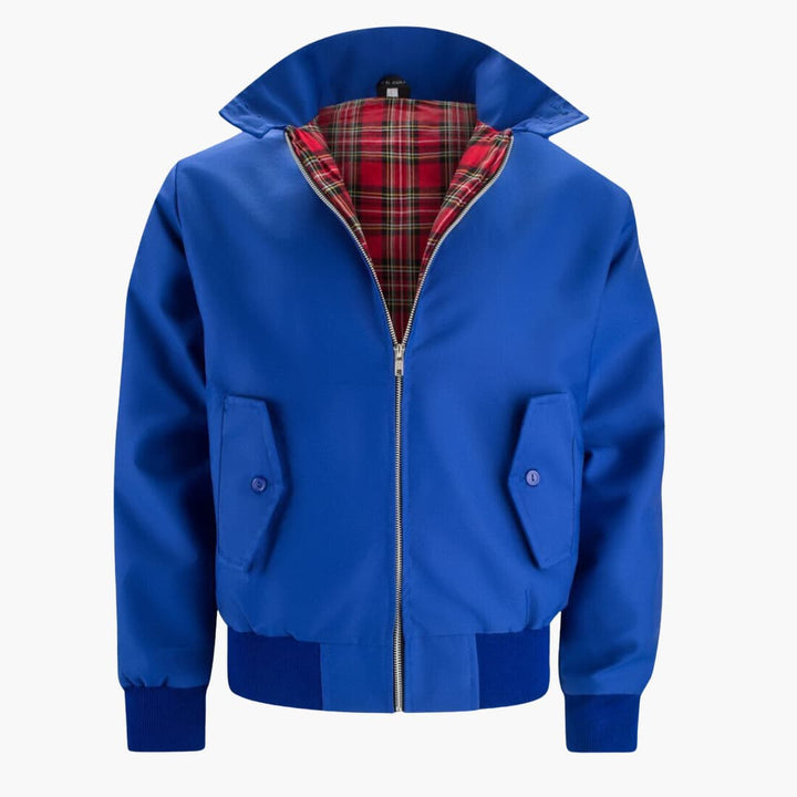 Klassische Herren Winterjacke mit geripptem Saum und Kragen