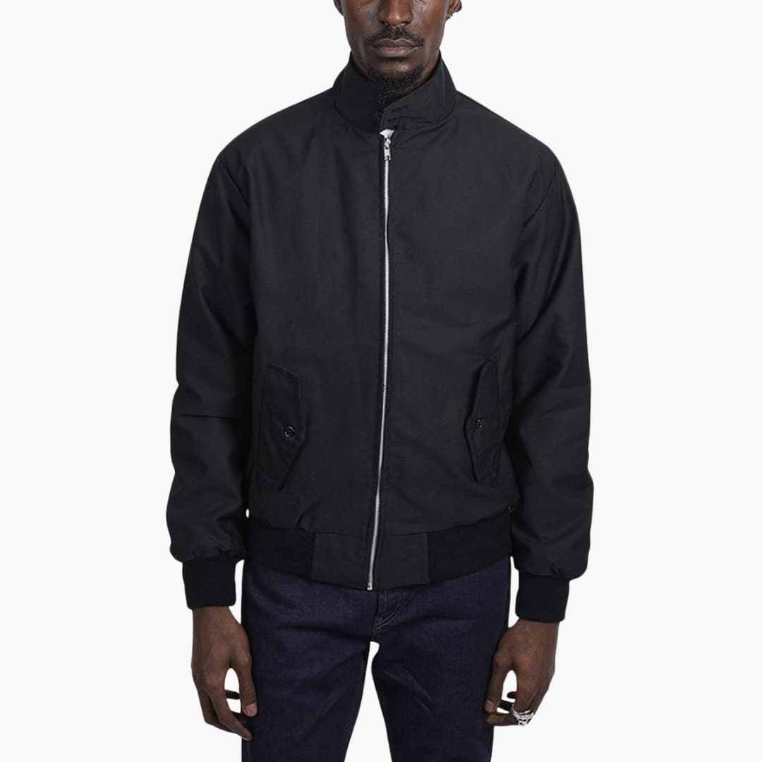 Klassische Herren Winterjacke mit geripptem Saum und Kragen