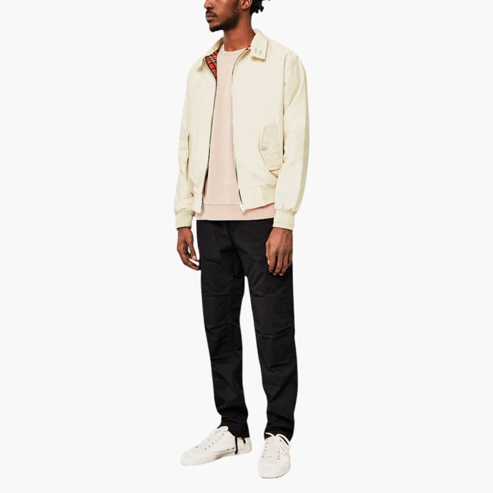 Klassische Herren Winterjacke mit geripptem Saum und Kragen