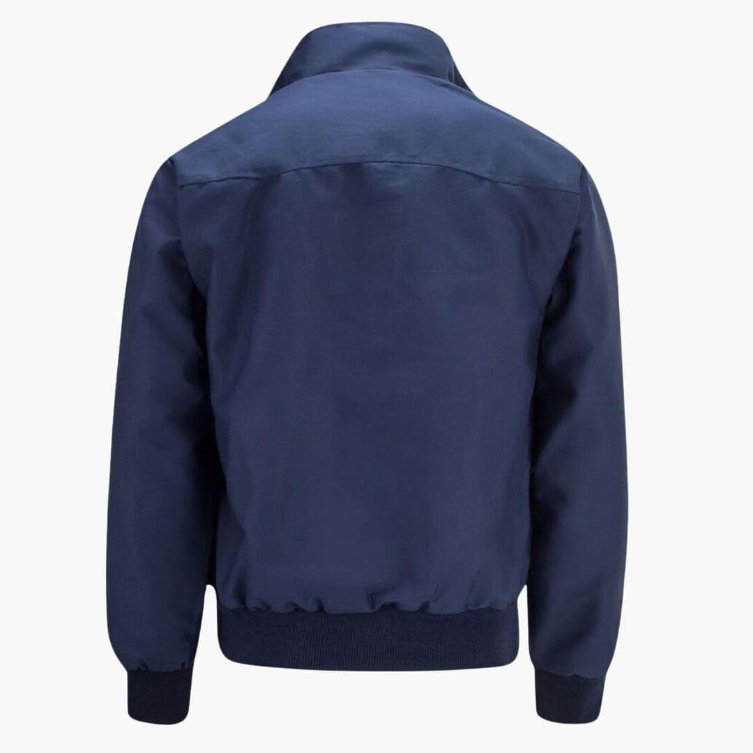 Klassische Herren Winterjacke mit geripptem Saum und Kragen