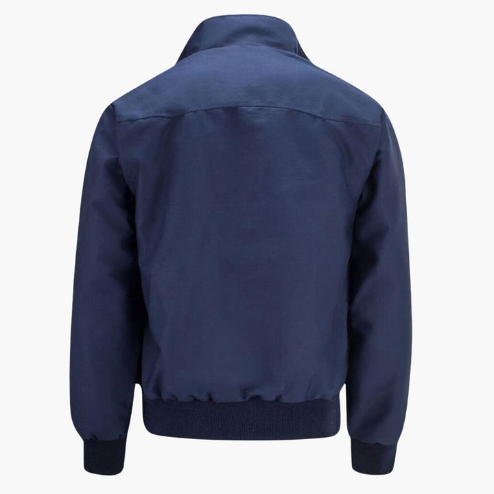 Klassische Herren Winterjacke mit geripptem Saum und Kragen