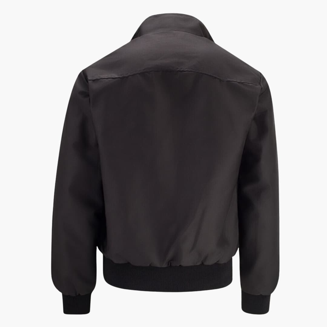 Klassische Herren Winterjacke mit geripptem Saum und Kragen