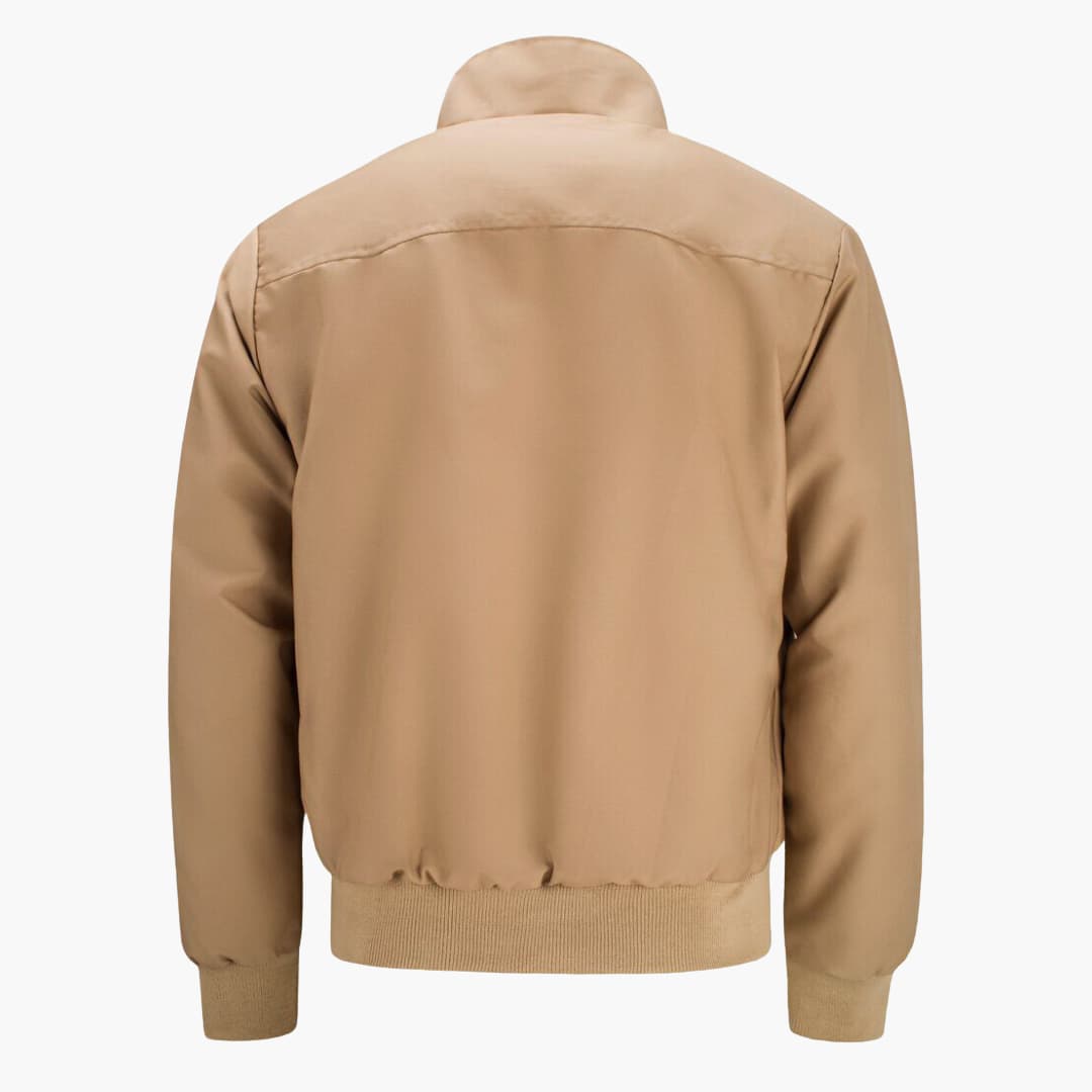 Klassische Herren Winterjacke mit geripptem Saum und Kragen
