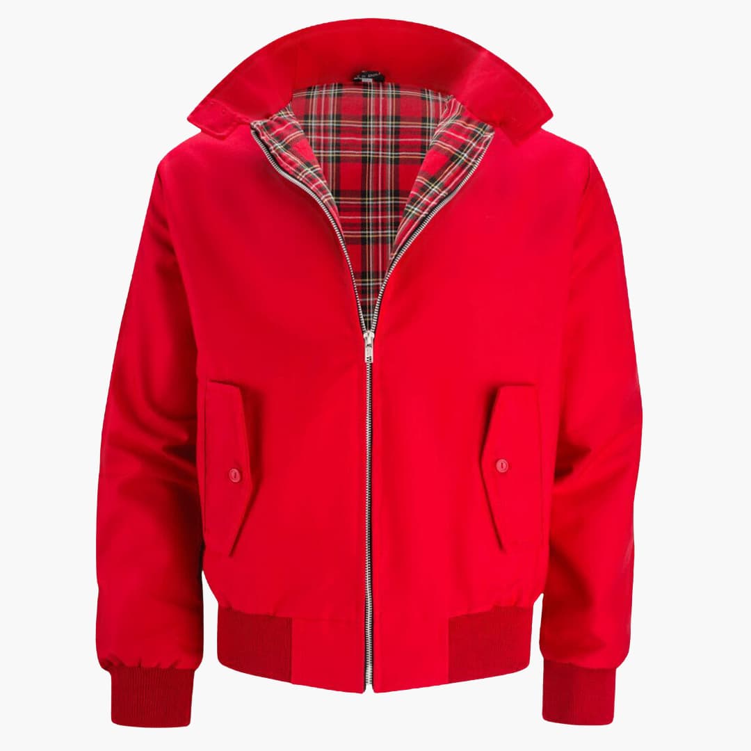 Klassische Herren Winterjacke mit geripptem Saum und Kragen