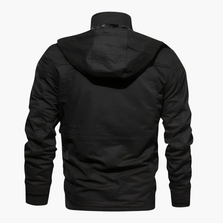 Herren Militärjacke mit Kapuze und mehreren Taschen