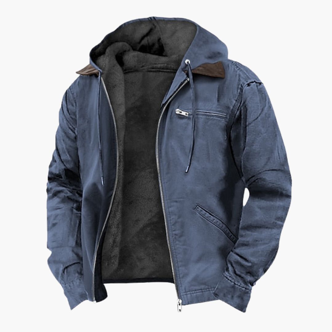 Herren Outdoorjacke mit Reißverschluss und langen Ärmeln