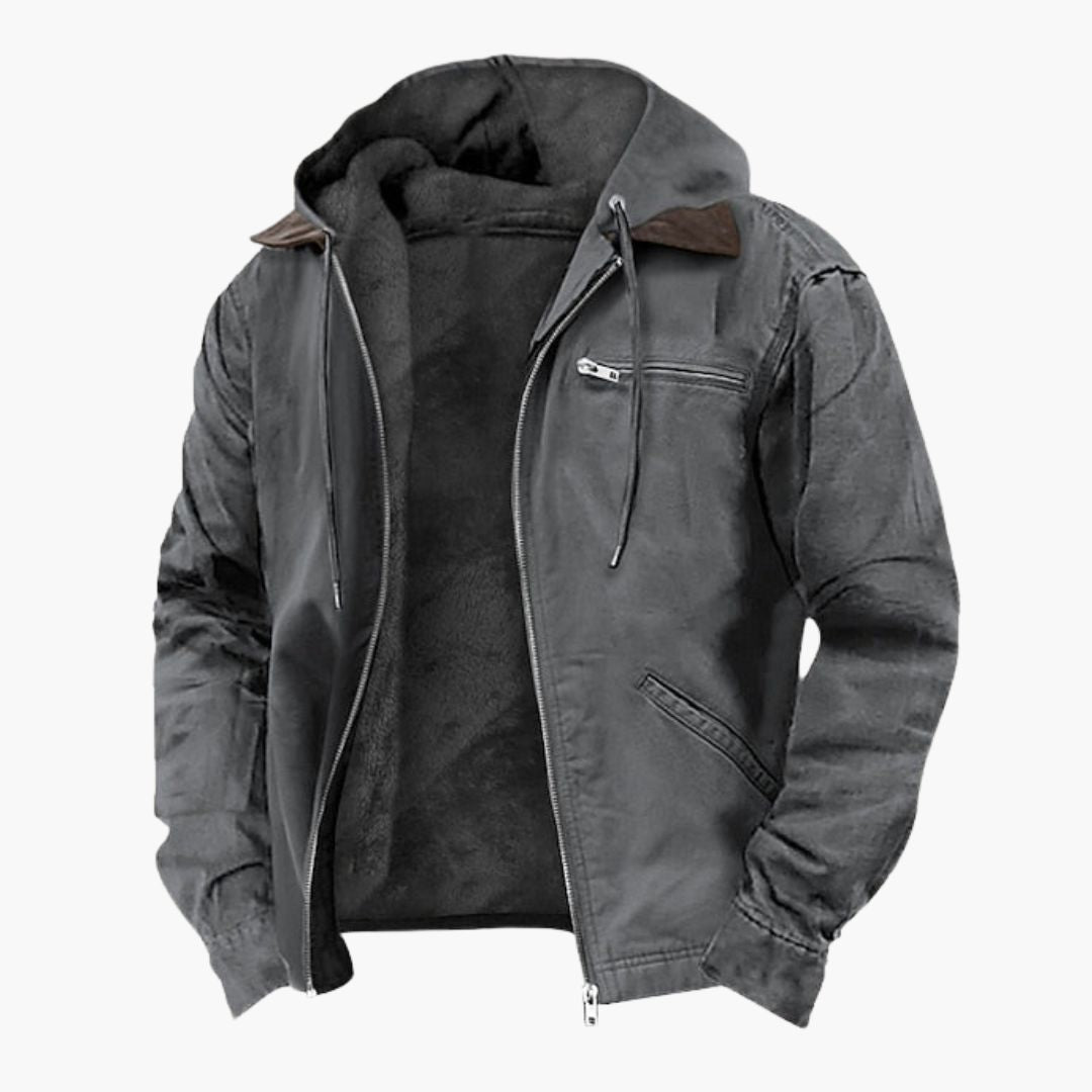 Herren Outdoorjacke mit Reißverschluss und langen Ärmeln