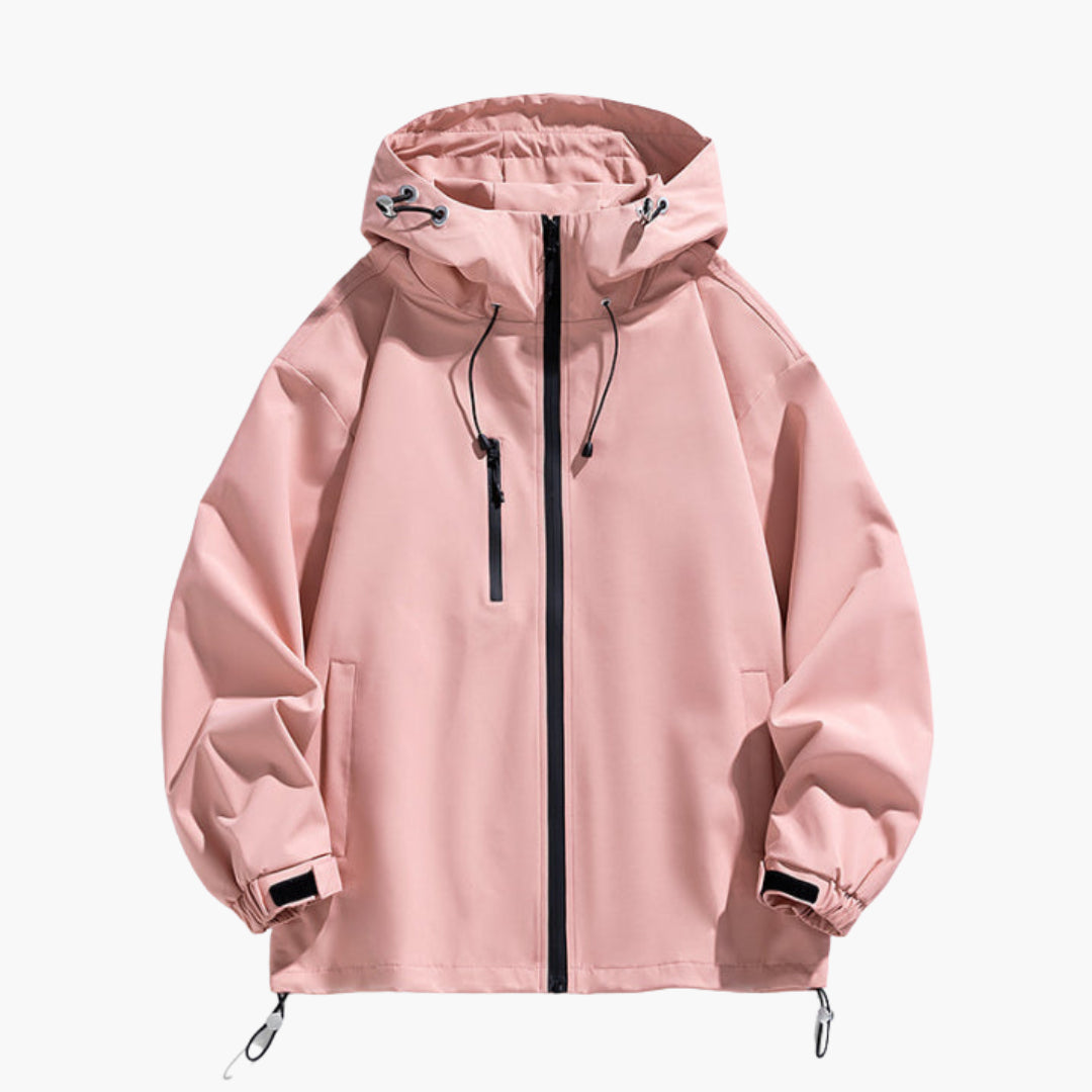 Herren Ski-Jacke mit Kapuze verstellbare Passform und Reißverschluss