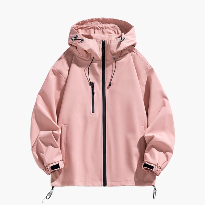 Herren Ski-Jacke mit Kapuze verstellbare Passform und Reißverschluss
