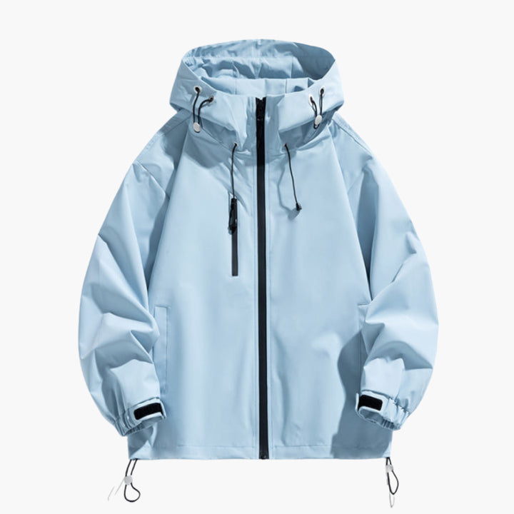 Herren Ski-Jacke mit Kapuze verstellbare Passform und Reißverschluss