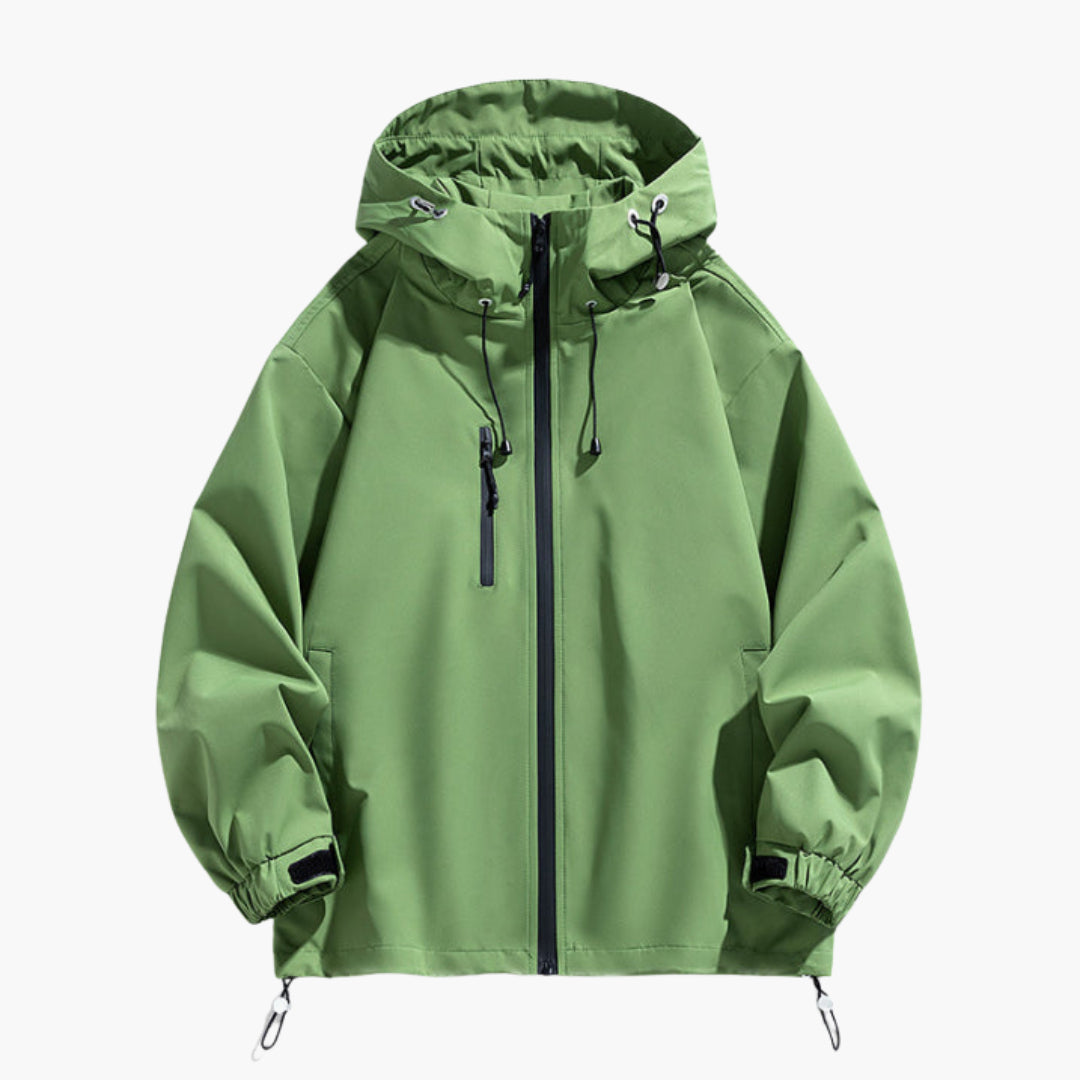 Herren Ski-Jacke mit Kapuze verstellbare Passform und Reißverschluss