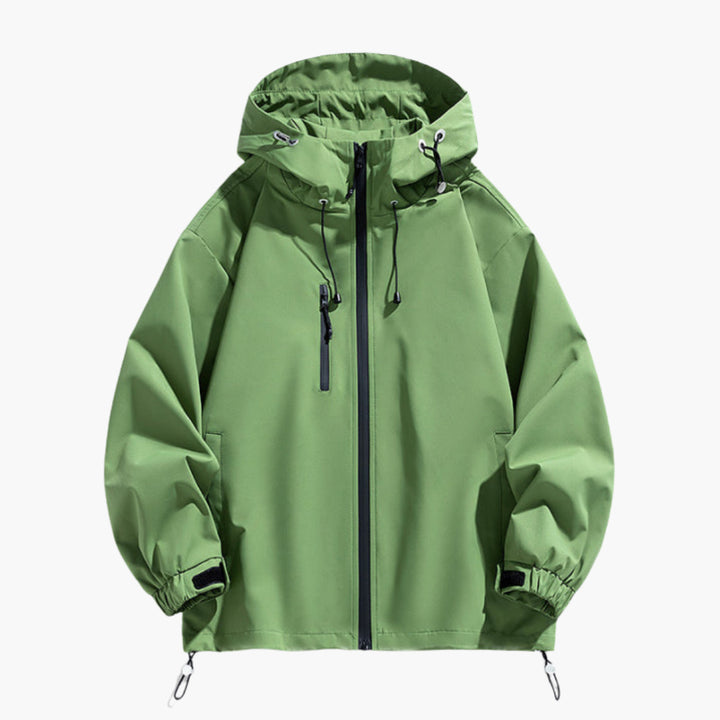 Herren Ski-Jacke mit Kapuze verstellbare Passform und Reißverschluss