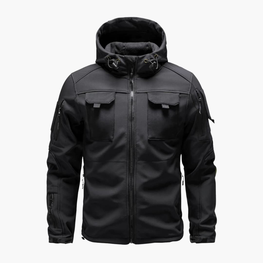 Herren Softshelljacke mit Kapuze
