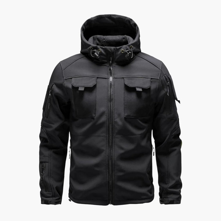 Herren Softshelljacke mit Kapuze