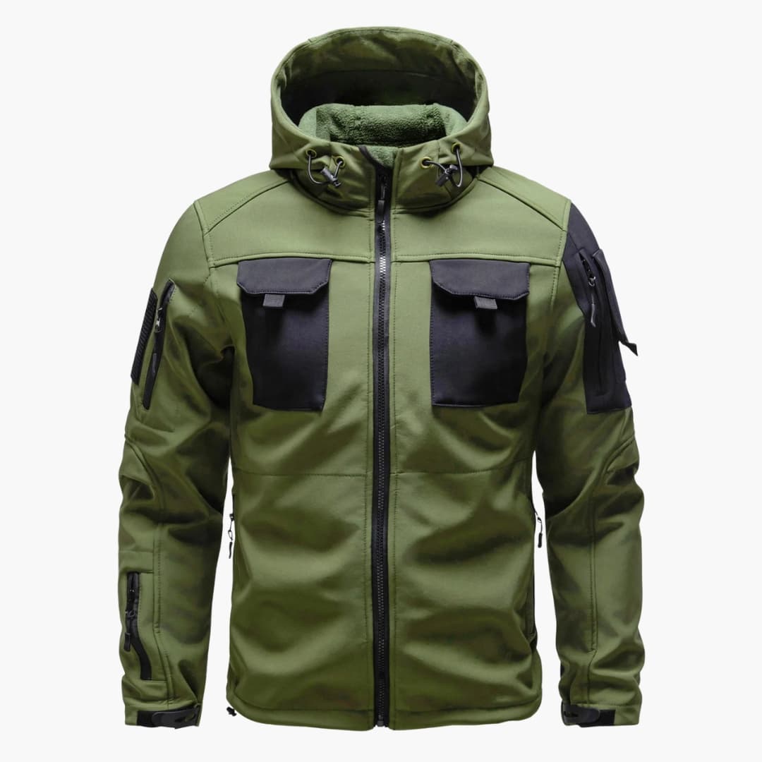 Herren Softshelljacke mit Kapuze