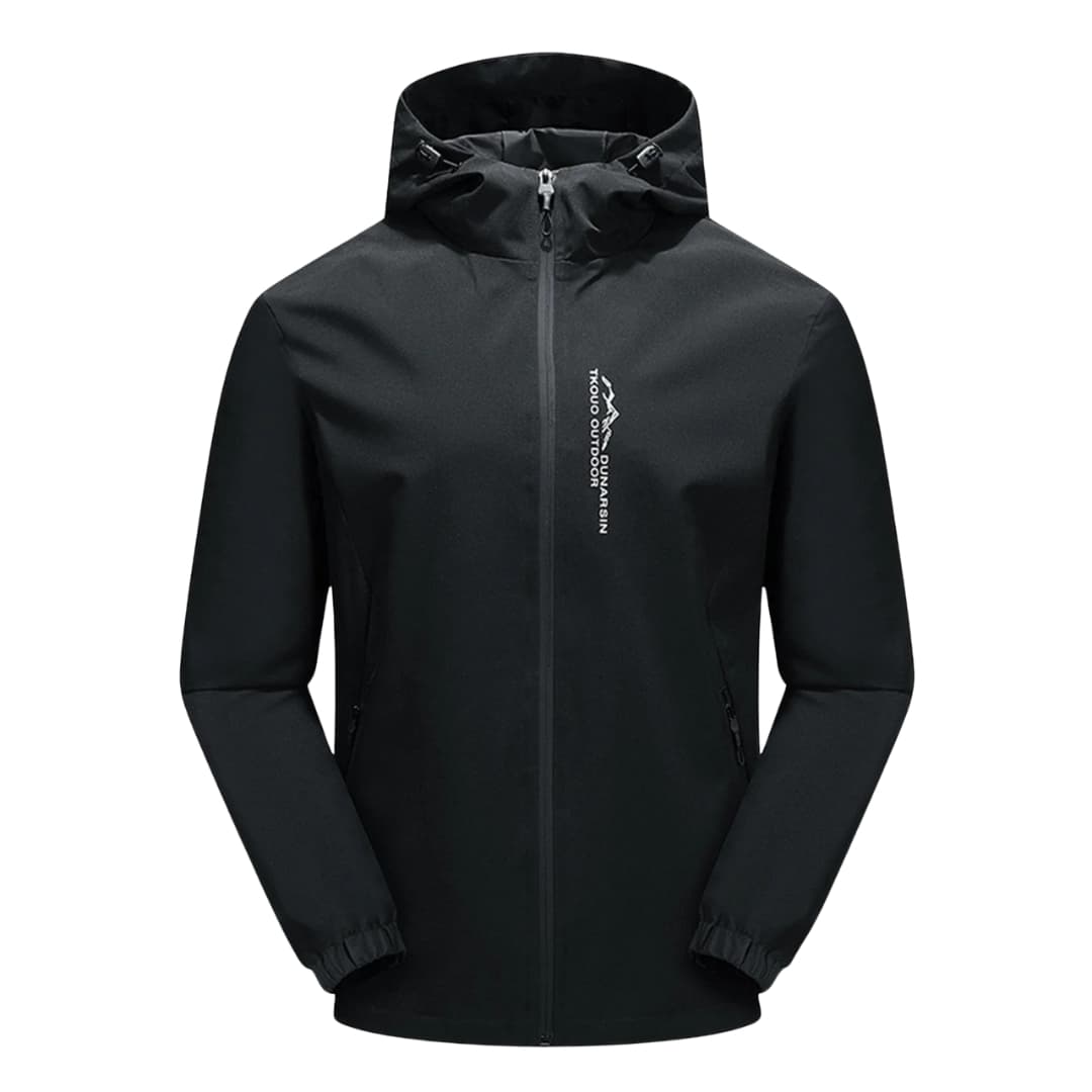 Herren Softshelljacke mit Kapuze und Frontreißverschluss
