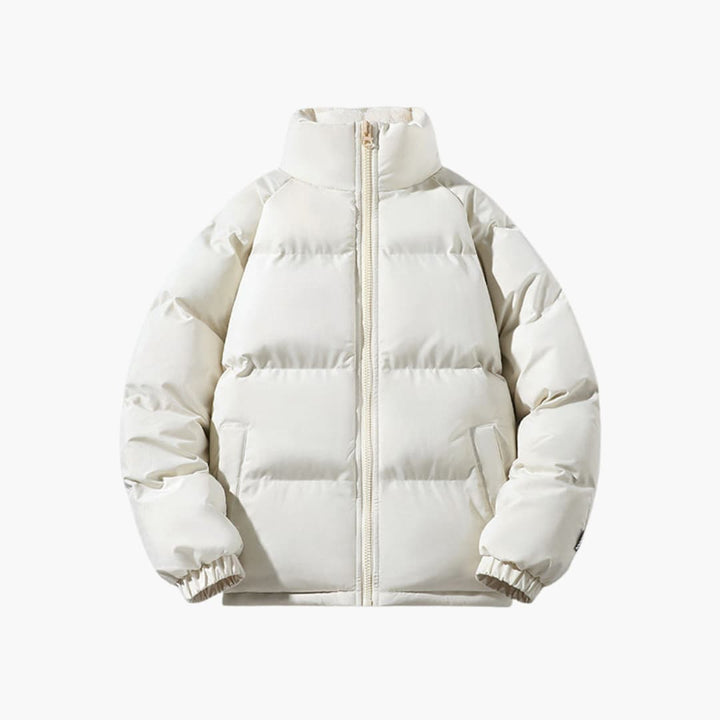 Herren Steppjacke mit Reißverschluss und hohem Kragen