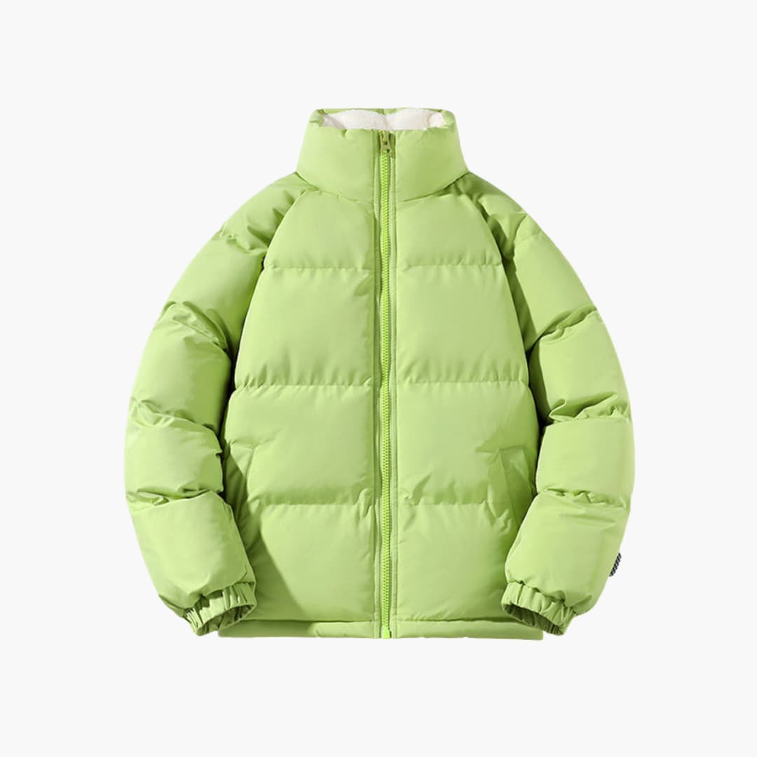 Herren Steppjacke mit Reißverschluss und hohem Kragen