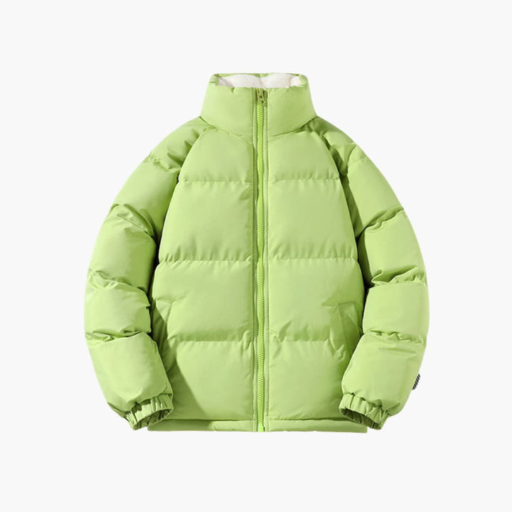 Herren Steppjacke mit Reißverschluss und hohem Kragen