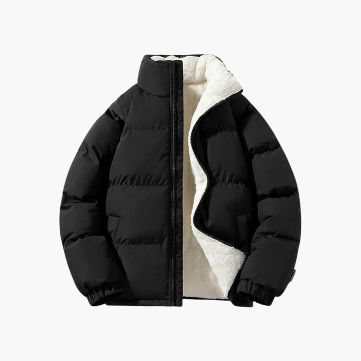 Herren Steppjacke mit Reißverschluss und hohem Kragen